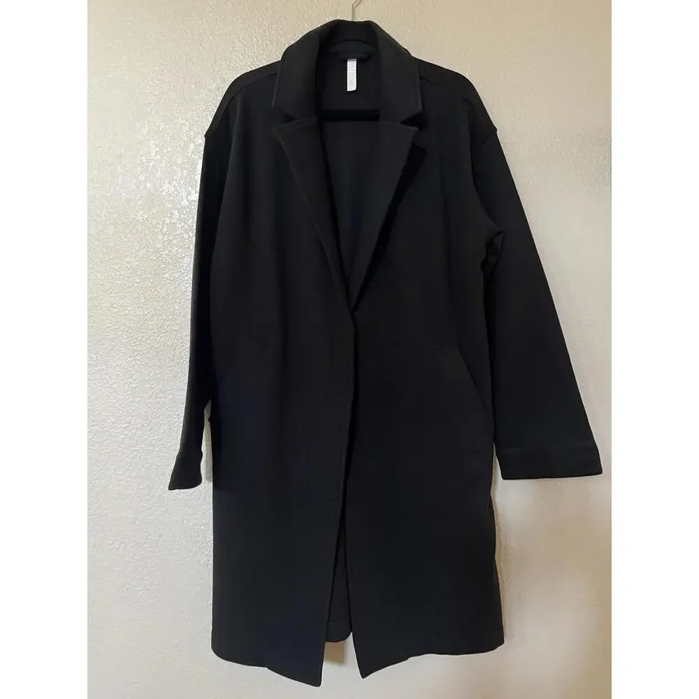 New Zella Cloud Fleece Longline Blazer  In Black Size M $99 - Picture 6 of 11